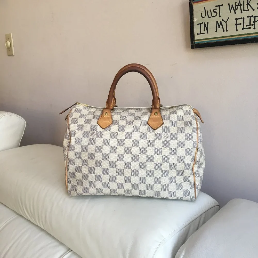 **SOLD ~ please do not buy** Louis Vuitton Speedy 30 Damier Azur - Picture 2 of 16